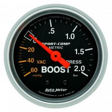 TOOL 3303 Sport-Comp Mechanical Boost & Vacuum Gauge - 2.06 in. TO3628196
